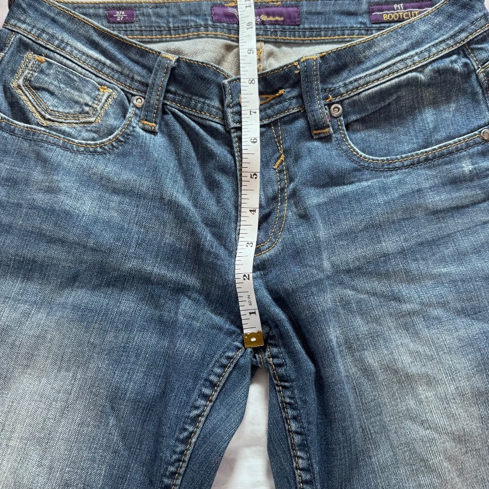 Vigoss Bootcut Jeans Dark Wash Denim V Pockets Women's Size 3/4 x 31 - Picture 5 of 8
